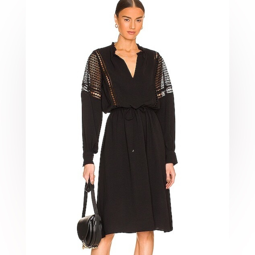 NWT Revolve BROCHU WALKER Rebekah DRESS Size XS black onyx